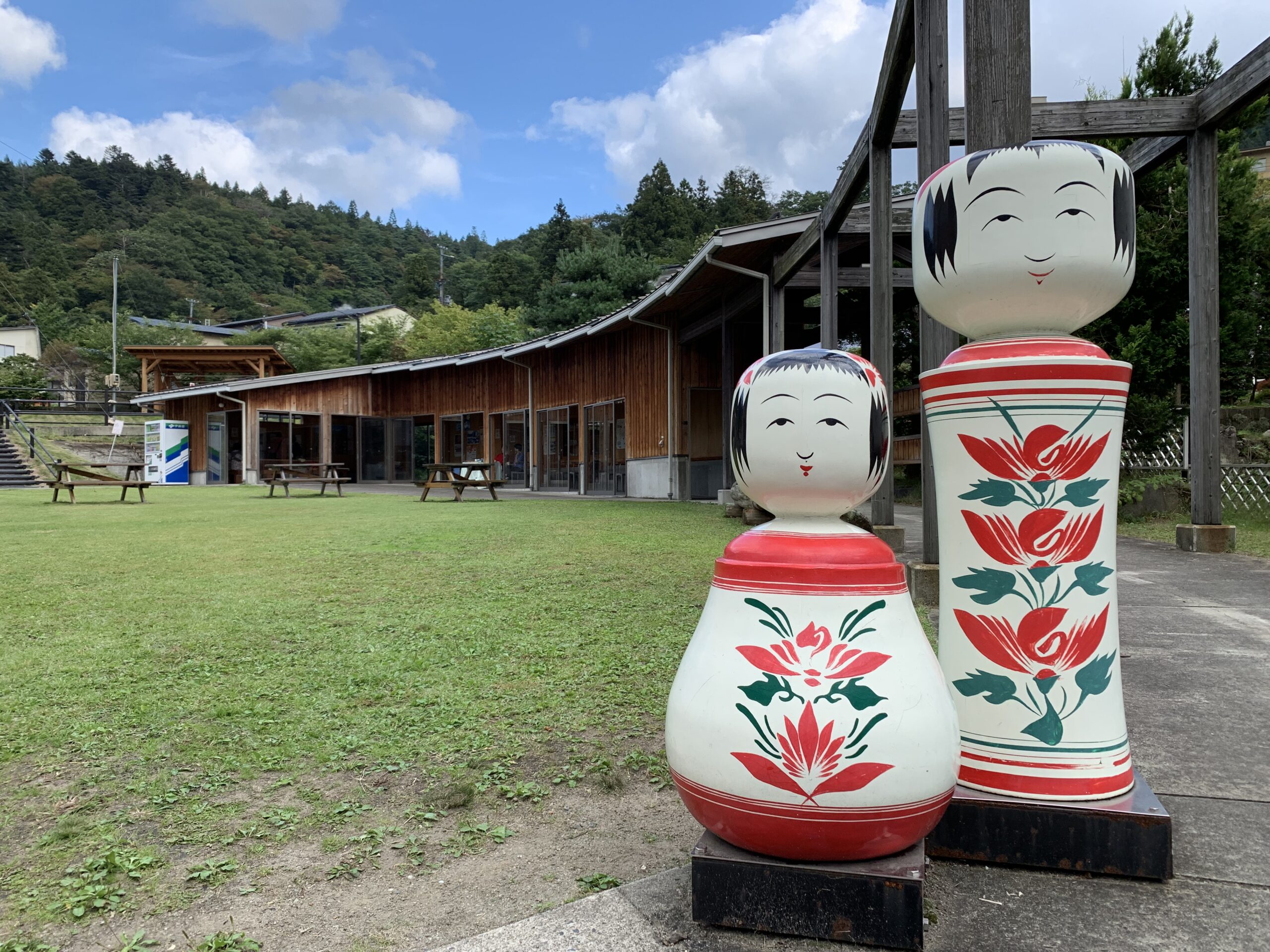 鳴子温泉街の風景