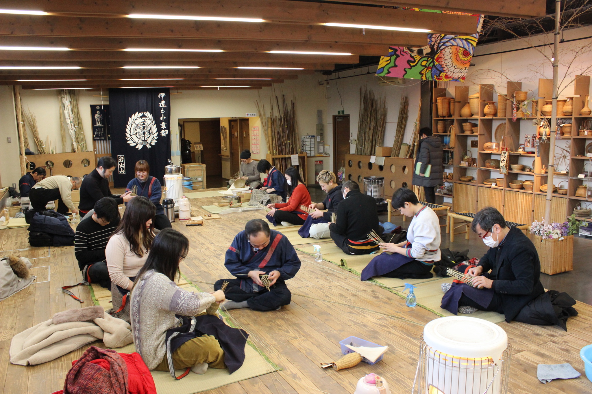 岩出山竹工芸館 館内展示